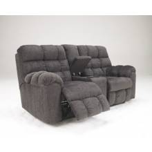 Acieona - Slate DBL Rec Loveseat w/Console